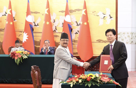 नेपाल–चीनबीच १३ बुँदे सम्झौतामा हस्ताक्षर